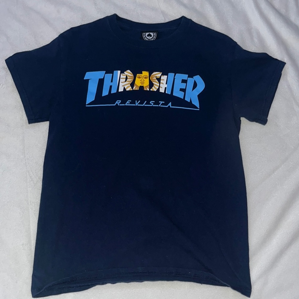 thrasher argentina navy blue shirt